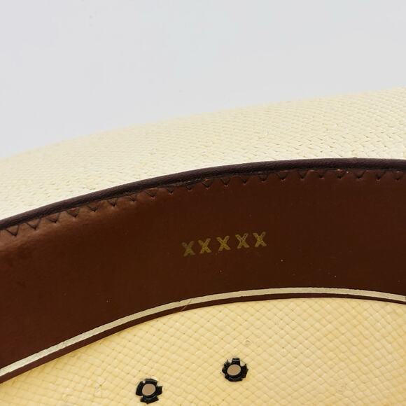 Inca Hats Straw Cowboy Hat Cap Size 7 5X XXXXX Beaver Band Mexico - Picture 5 of 7